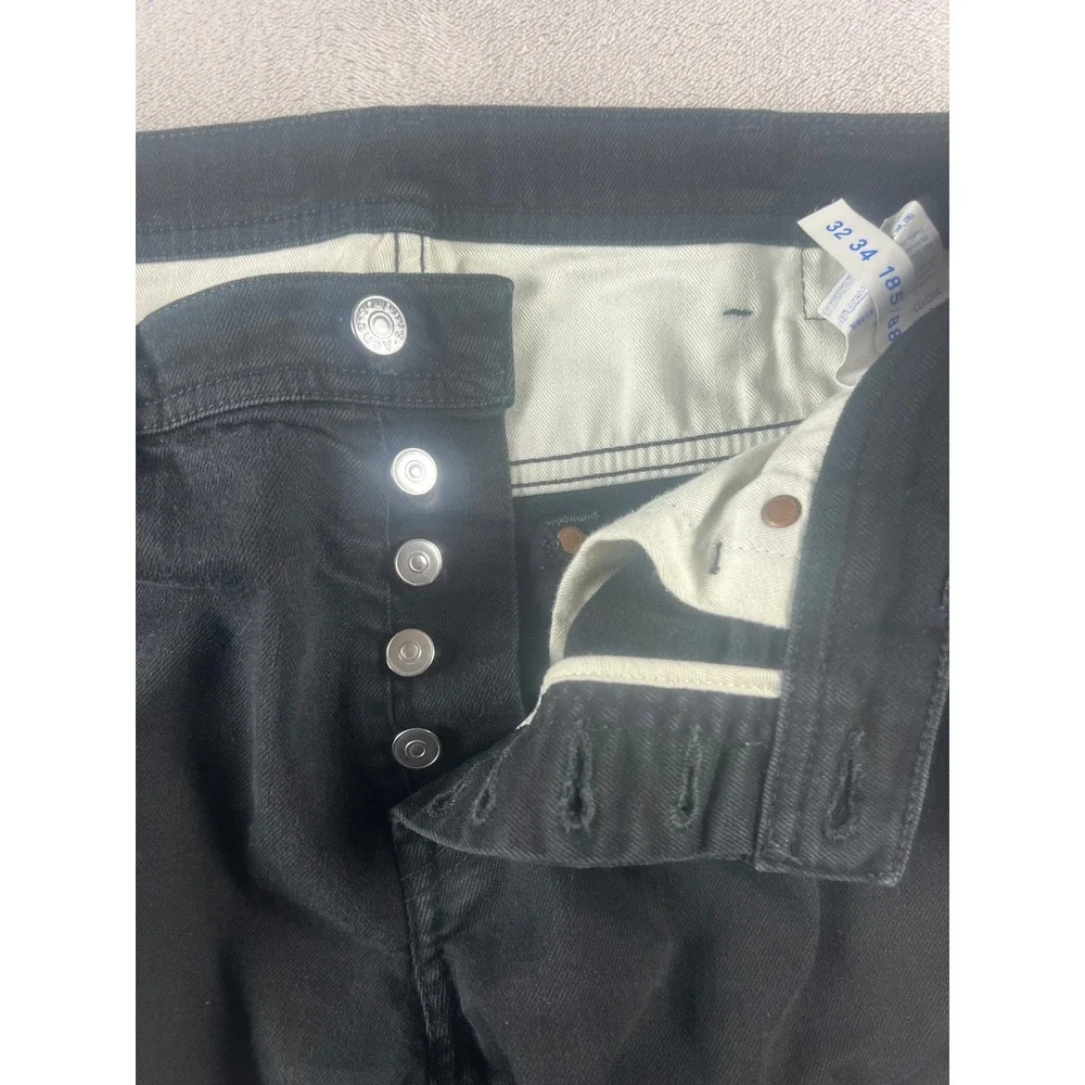 Acne Studios River Stay Black Tapered Jeans 32x34 Blå Konst‎ Made in Italy